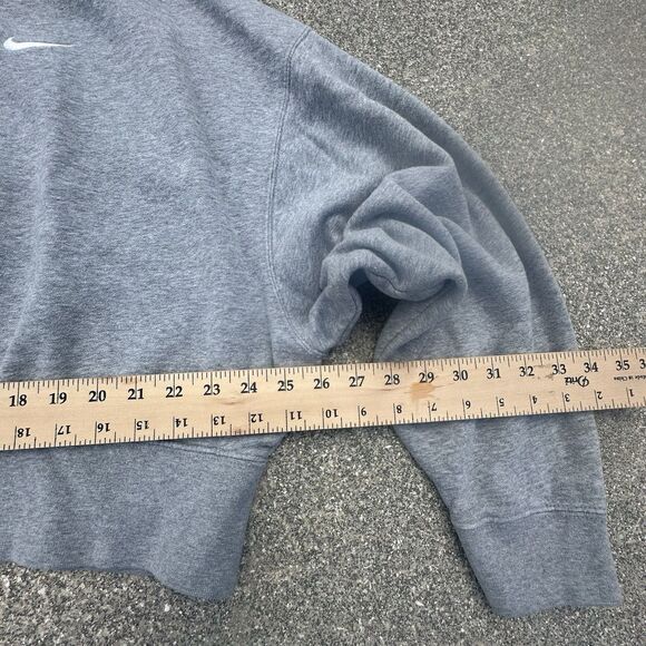 Nike Sportswear Sweatshirt Womens Medium Oversized Relaxed Gray Cropped Crewneck - Picture 2 of 7
